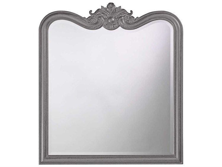 Howard Elliott Eliza 34 X 38 Charcoal Grey Wall Mirror | He4079ch For Charcoal Gray Wall Mirrors (View 10 of 15)