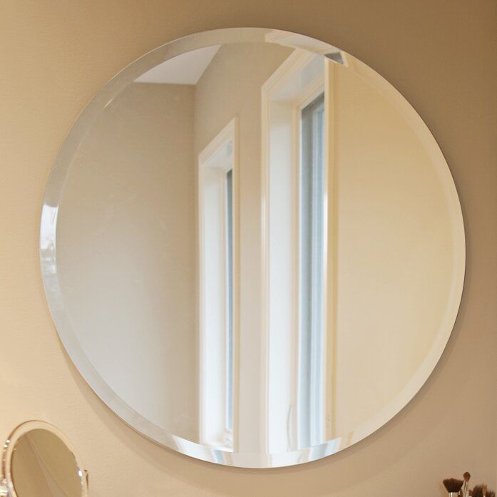 Howard Elliott Frameless Round Wall Mirror & Reviews | Wayfair Regarding Celeste Frameless Round Wall Mirrors (View 2 of 15)
