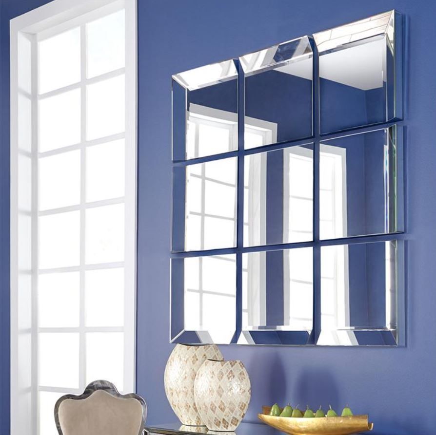 Howard Elliott Grid Mirrored Mirror | Beveled Mirror, Mirror Wall Within Grid Accent Mirrors (View 5 of 15)