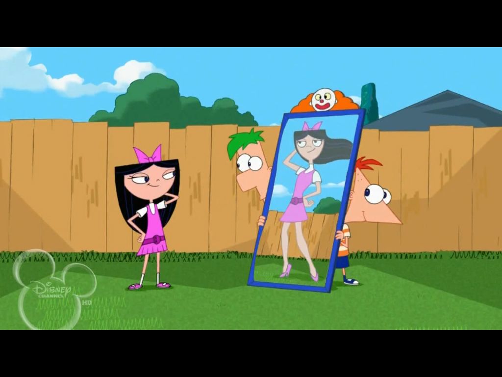 Image – Looking In The Fun House Mirror – Phineas And Ferb Wiki Regarding Phineas Wall Mirrors (View 9 of 15)