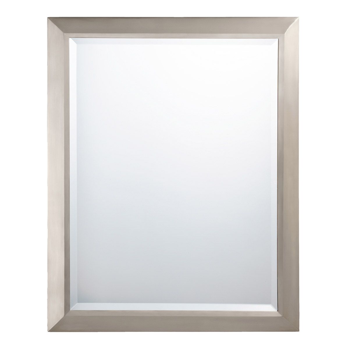 Independence 30 X 24 Inch Brushed Nickel Wall Mirror | Mirror Design With Regard To Hogge Modern Brushed Nickel Large Frame Wall Mirrors (View 7 of 15)