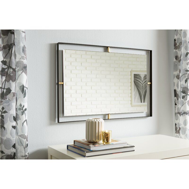 Industrial Rectangle Accent Wall Mirror & Reviews | Allmodern Pertaining To Loftis Modern &amp; Contemporary Accent Wall Mirrors (View 5 of 15)