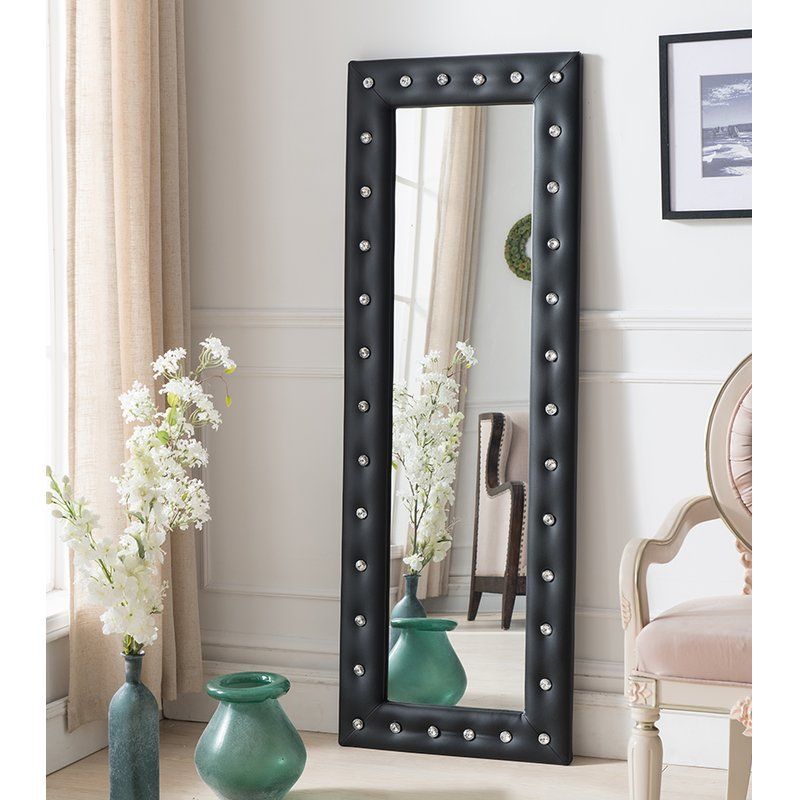 Inroom Designs Tufted Full Length Mirror & Reviews | Wayfair | Floor Pertaining To Superior Full Length Floor Mirrors (View 3 of 15)