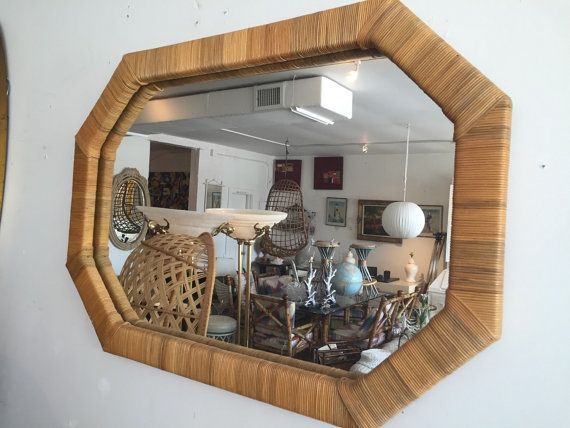 Island Wrapped Rattan Octagon Mirrorjgallerydesign On Etsy With Rattan Wrapped Wall Mirrors (View 9 of 15)