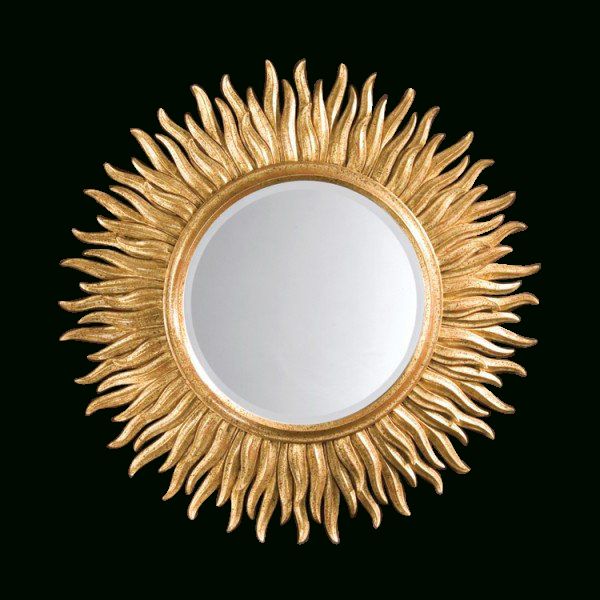 Italian Carved Gilt Sunburs | Sunburst Mirror, Traditional Wall With Leaf Post Sunburst Round Wall Mirrors (View 3 of 15)