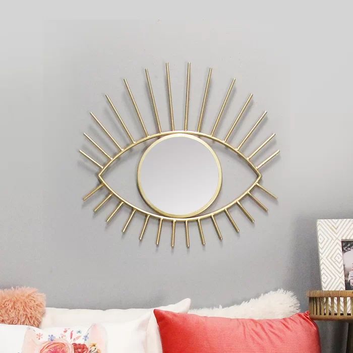 Ivor Metal Eye Glam Accent Mirror | Accent Mirrors, Funky Mirrors Intended For Broadmeadow Glam Accent Wall Mirrors (View 14 of 15)