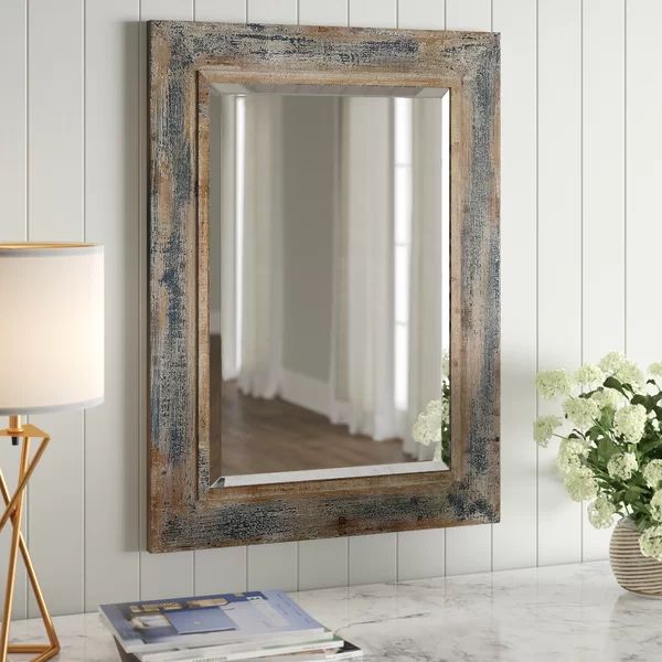 Janie Rectangular Wall Mirror & Reviews | Joss & Main | Framed Mirror Intended For Kristy Rectangular Beveled Vanity Mirrors In Distressed (View 11 of 15)