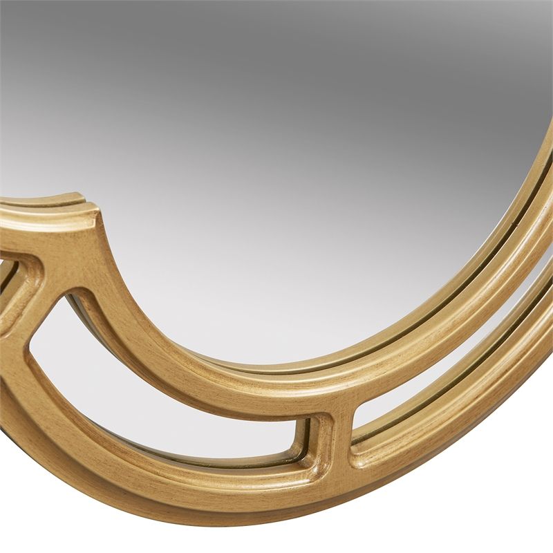 Jennifer Taylor Home Dauphin Scalloped Gold Accent Wall Mirror Golden Intended For Gold Scalloped Wall Mirrors (View 12 of 15)