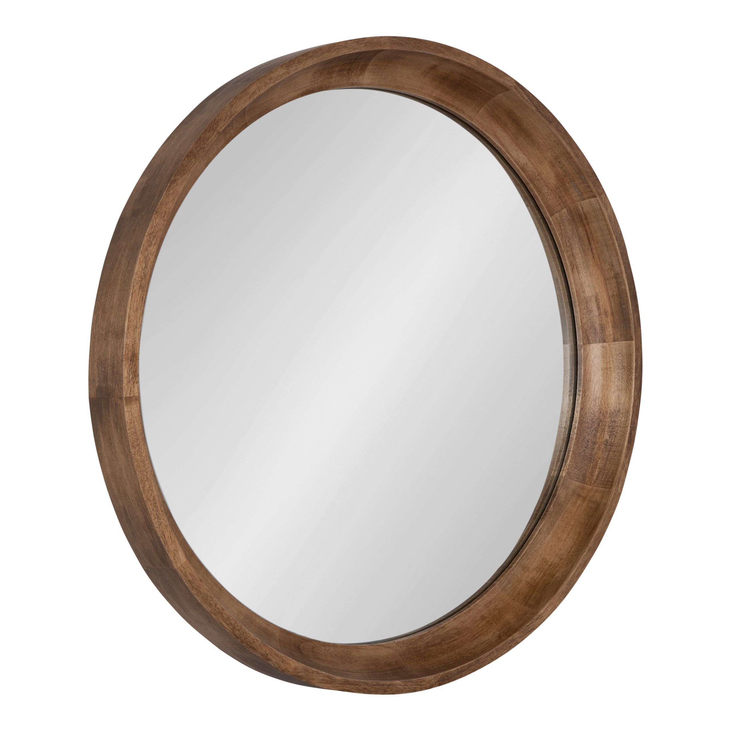 Featured Photo of 2024 Popular Wood Rounded Side Rectangular Wall Mirrors