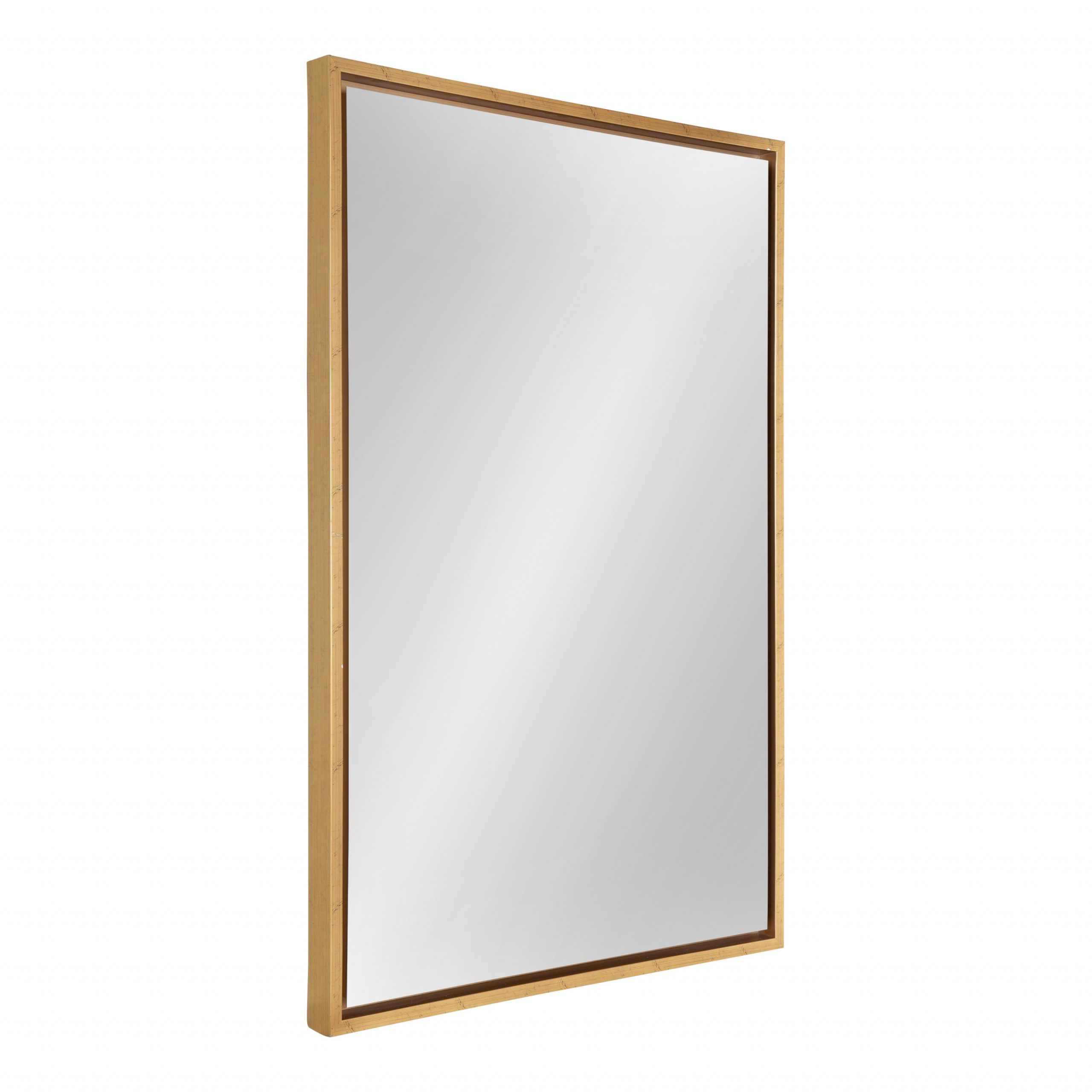 Kate And Laurel Evans Glam Framed Floating Wall Mirror, 24" X 36", Gold Regarding Broadmeadow Glam Accent Wall Mirrors (View 11 of 15)