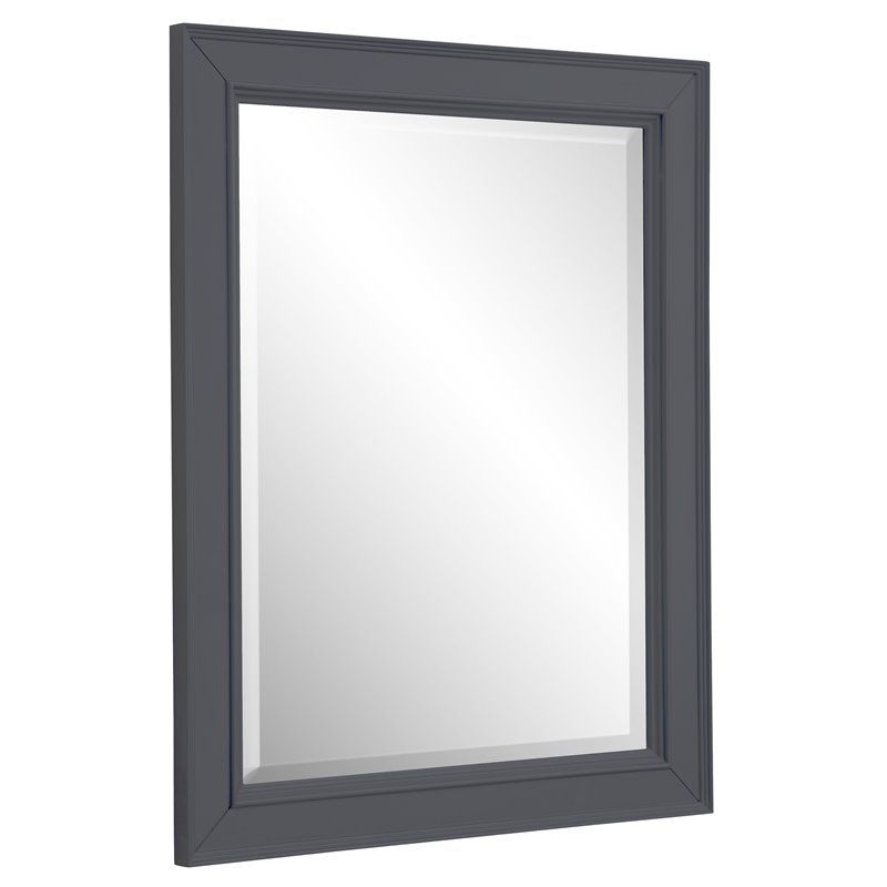 Kbc Napa 28" Bathroom Vanity Wall Mirror With Beveled Glass In Charcoal Throughout Charcoal Gray Wall Mirrors (View 7 of 15)