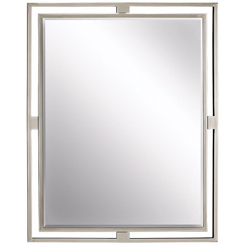 Kichler Hendrik Brushed Nickel 24" X 30" Wall Mirror – #p2012 | Lamps Regarding Brushed Nickel Rectangular Wall Mirrors (View 5 of 15)