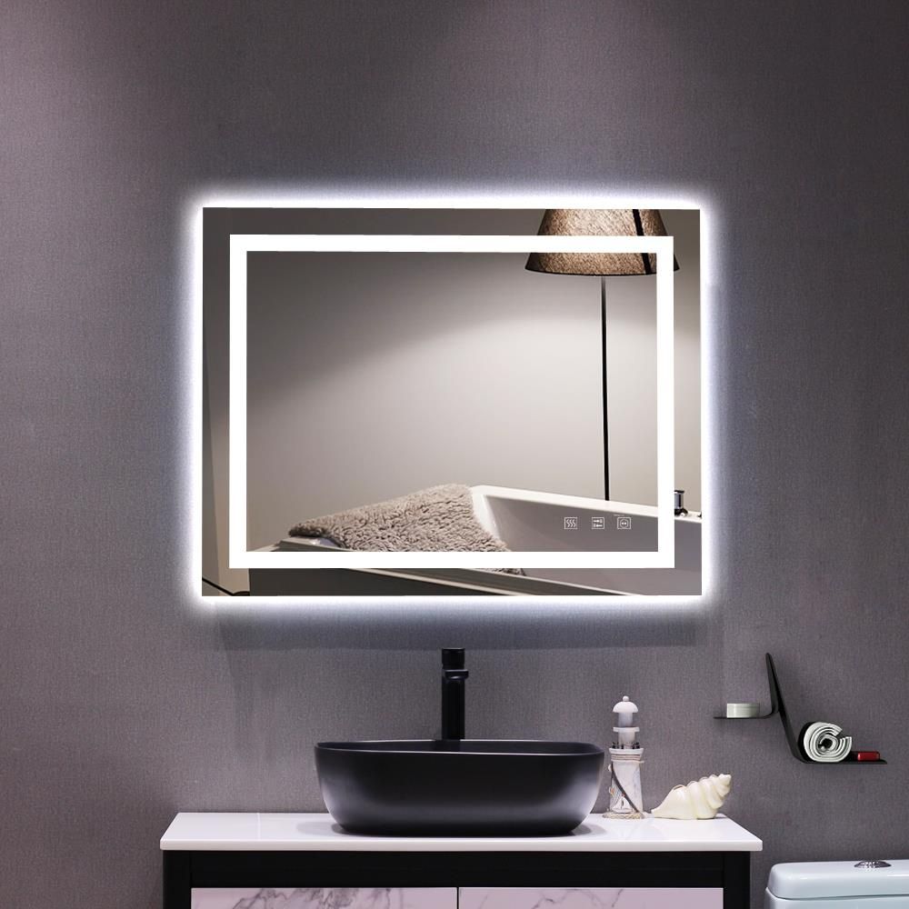 Ktaxon Led Dimmable Bathroom Mirror Led Lighted Wall Mounted Mirror For In Back Lit Oval Led Wall Mirrors (View 6 of 15)