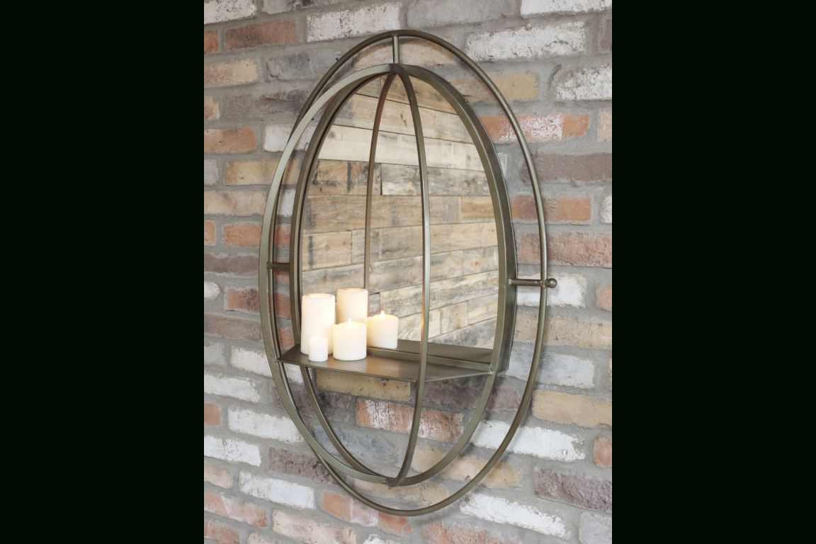 Kyger Modern Wall Mirror Antique Gold For Gold Modern Luxe Wall Mirrors (View 5 of 15)
