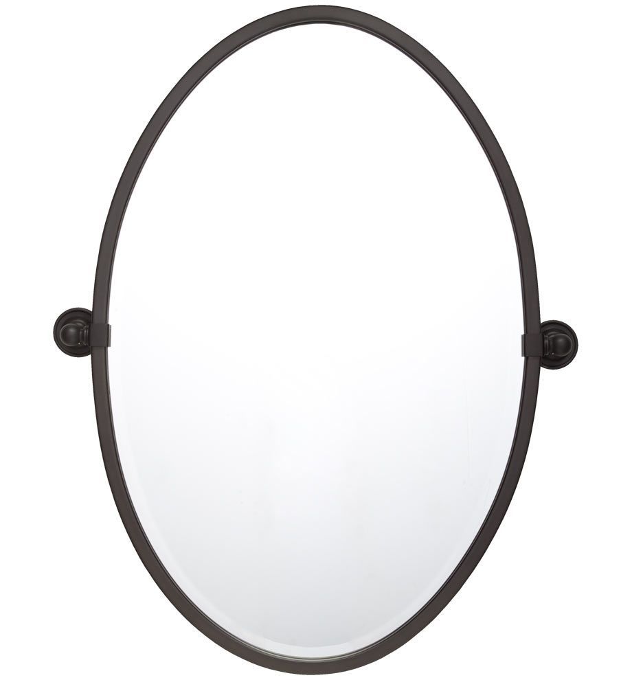 Landry Oval Pivot Mirror – | Rejuvenation $369 For The 32"h X 23 1/2" W For Ceiling Hung Oiled Bronze Oval Mirrors (View 14 of 15)
