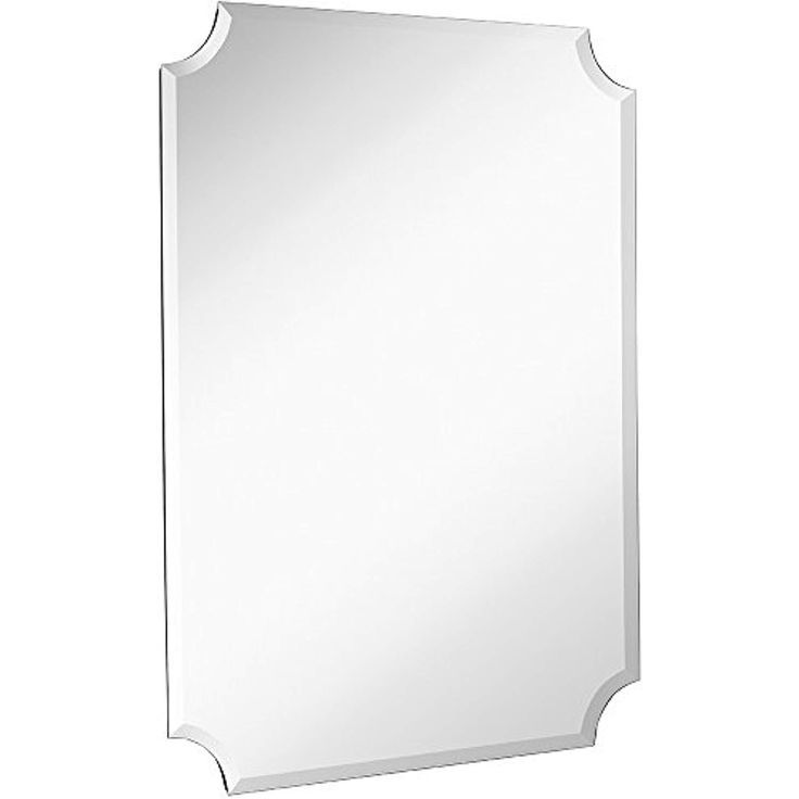 Large Beveled Scalloped Edge Rectangular Wall Mirror | 1 Inch Bevel With Reign Frameless Oval Scalloped Beveled Wall Mirrors (View 15 of 15)