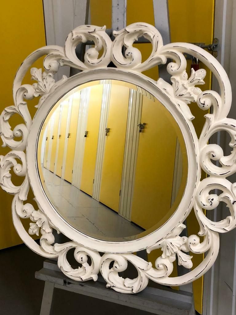 Large Chic Round Wall Mirror | In Brighton, East Sussex | Gumtree Throughout Round Grid Wall Mirrors (View 5 of 15)