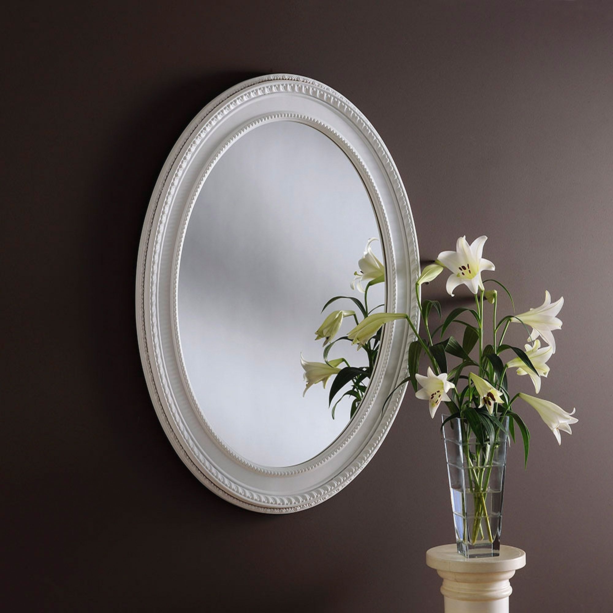 Large Oval Contemporary Mirror | Wall Mirrors Intended For Modern Oversized Wall Mirrors (View 10 of 15)
