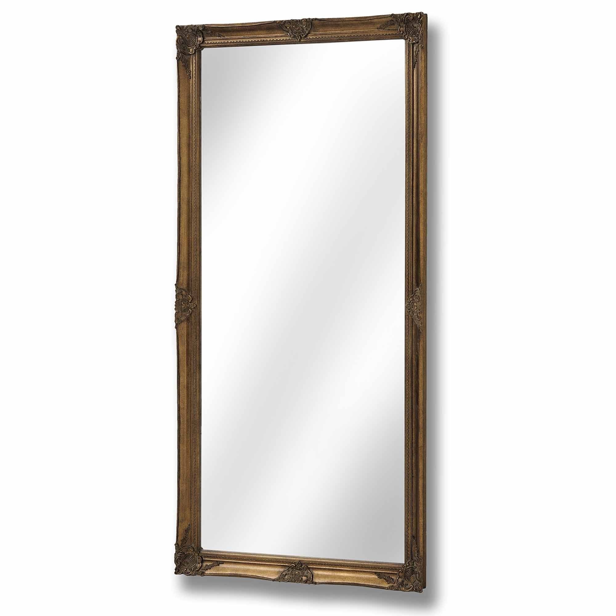 Large Rectangular Antique French Style Gold Mirror | Homesdirect365 Regarding Warm Gold Rectangular Wall Mirrors (View 15 of 15)