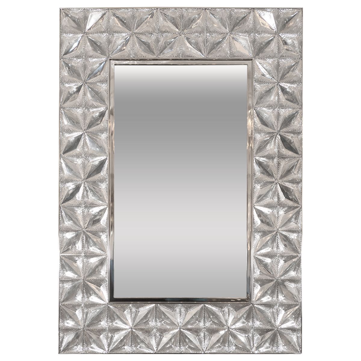 Large Rectangular Nickel Mirror | Wall | John Salibello In Janie Rectangular Wall Mirrors (View 14 of 15)
