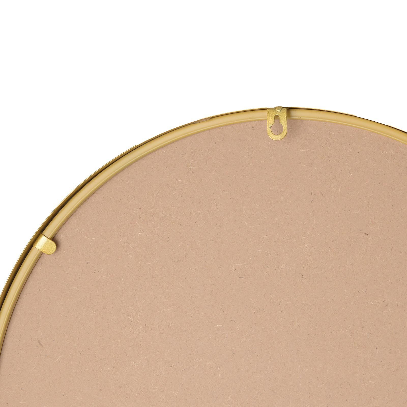 Large Round Gold Wall Mirror Brushed Gold Metal Frame Round Mirror On Onbuy Intended For Brushed Gold Wall Mirrors (View 7 of 15)