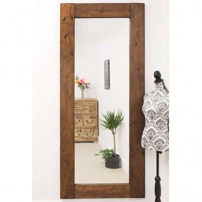 Large Rustic Wall Mirror | Decorative Wooden Mirrors Intended For Rustic Getaway Wood Wall Mirrors (View 14 of 15)