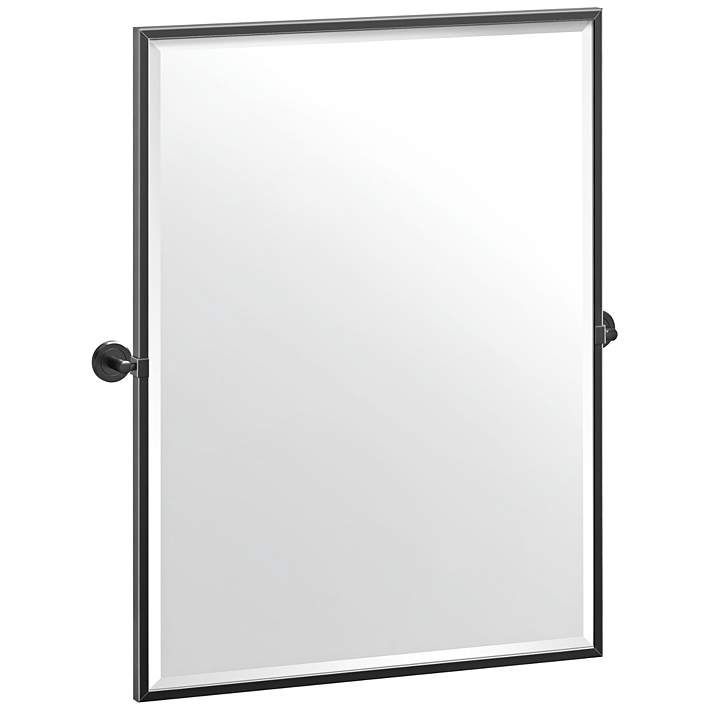 Latitude Ii Matte Black 27 3/4" X 32 1/2" Framed Wall Mirror – #39w38 Regarding Matte Black Metal Wall Mirrors (View 13 of 15)