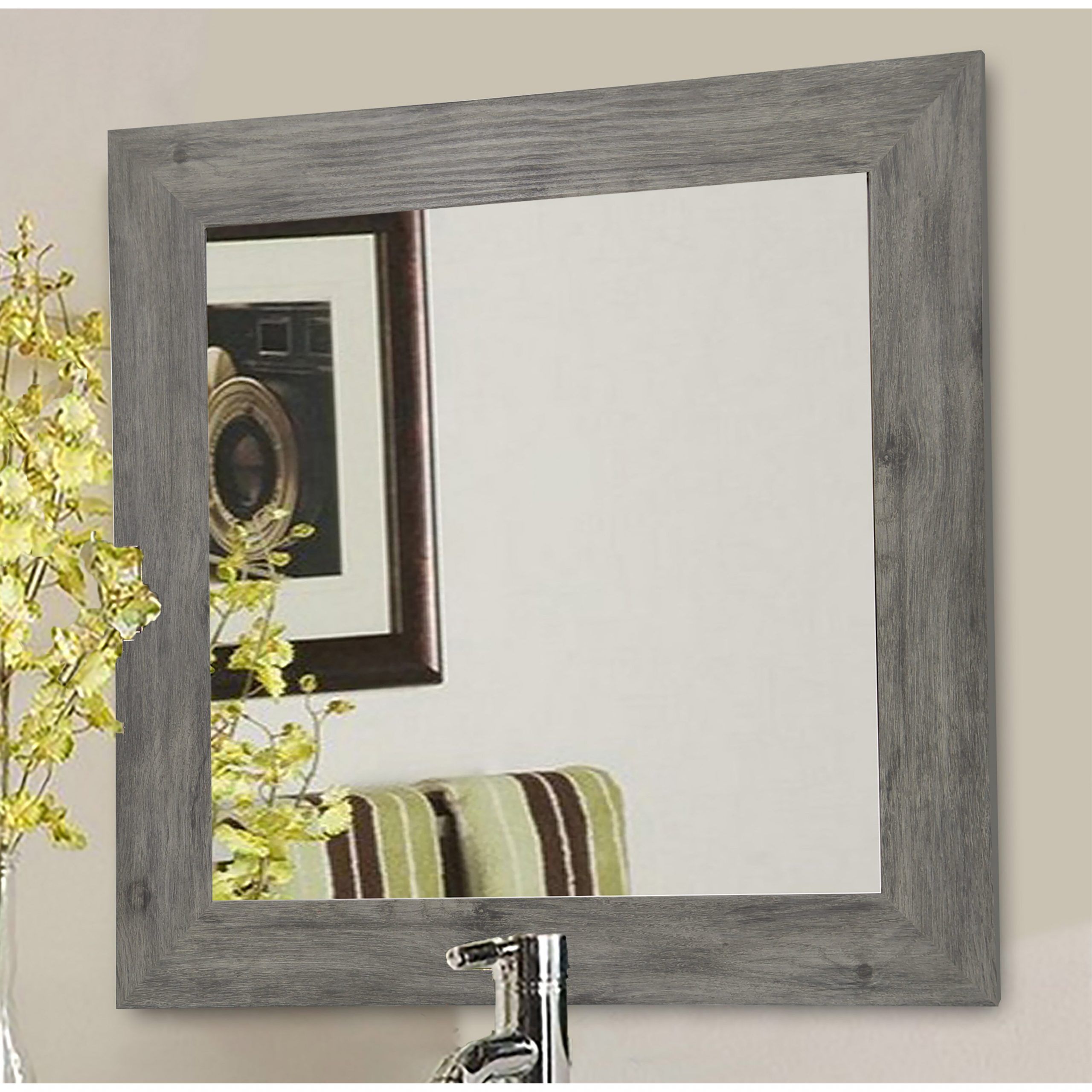 Laurel Foundry Modern Farmhouse Square Grey Wall Mirror & Reviews | Wayfair With Gray Wall Mirrors (View 1 of 15)