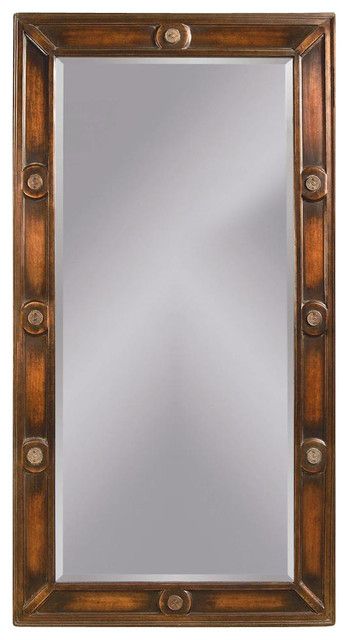 Leaning Floor Mirror In Antique Copper Finish Traditional Floor Mirrors For Antiqued Bronze Floor Mirrors (View 9 of 15)