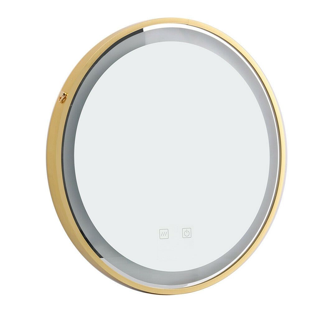Led Lighted Round Wall Mount Or Hanging Mirror Bathroom Vanity Mirror Inside Gold Led Wall Mirrors (View 14 of 15)