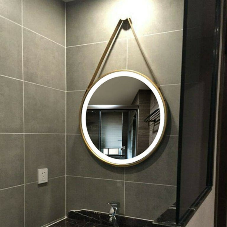 Led Lighted Round Wall Mount Or Hanging Mirror Bathroom Vanity Mirror Intended For Round Backlit Led Mirrors (View 14 of 15)