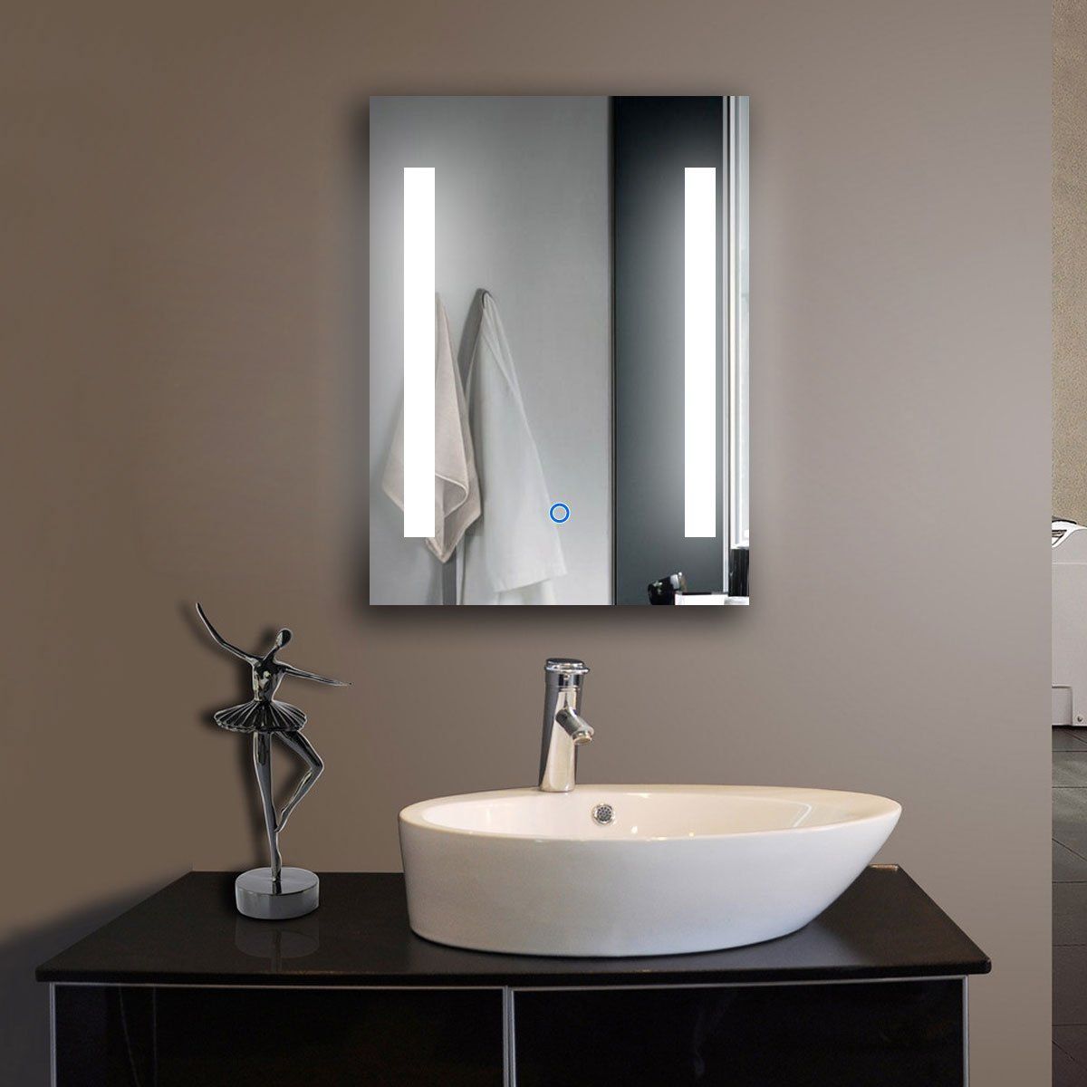 Led Vanity Bathroom Mirrors Bathroom Vanity Cabinets Illuminated For Frameless Cut Corner Vanity Mirrors (View 9 of 15)