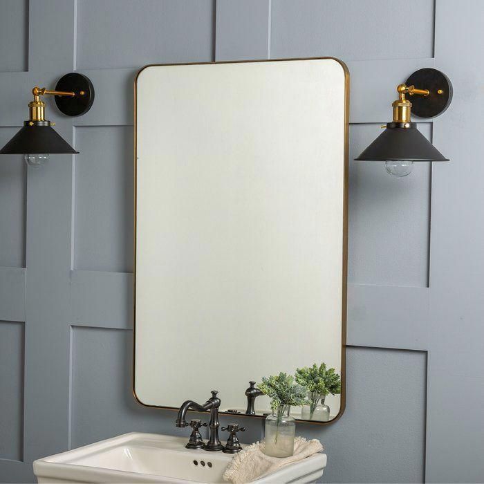 Leverett Rectangular Traditional Accent Mirror | Rectangular Mirror With Traditional Frameless Diamond Wall Mirrors (View 5 of 15)