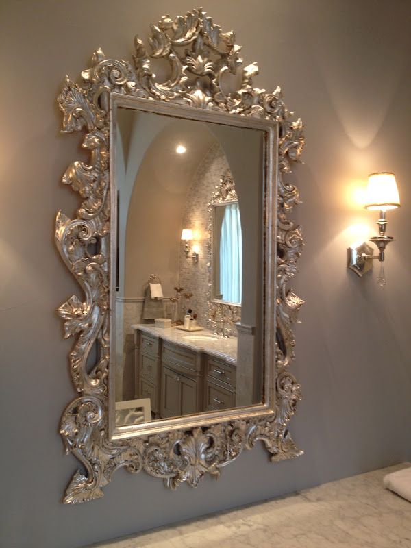 Linde Browning Design: Silver Leafed Mirrors Throughout Gold Leaf Metal Wall Mirrors (View 9 of 15)