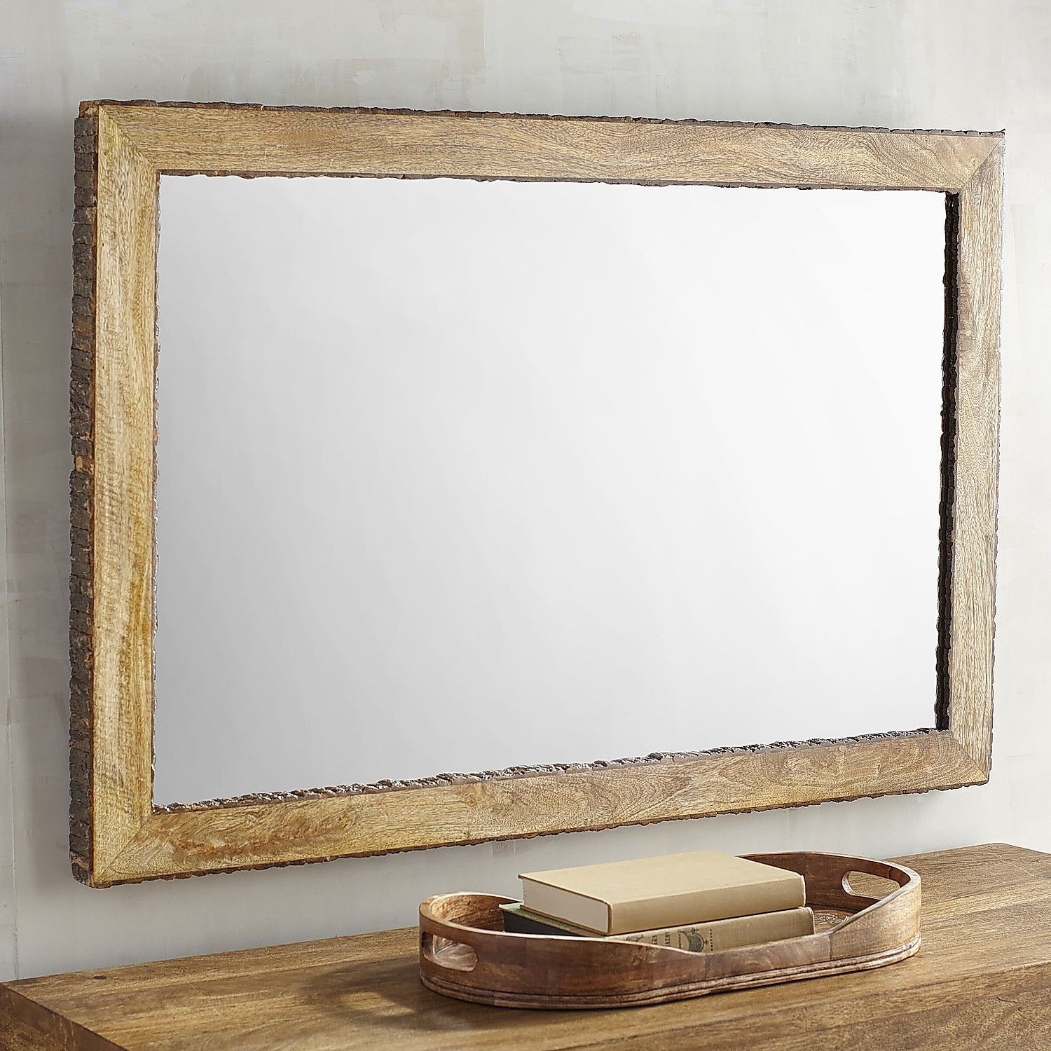 Live Edge Wood Framed Dakota 32x48 Mirror Natural | Wood Mirror, Live Pertaining To Natural Wood Grain Vanity Mirrors (View 5 of 15)
