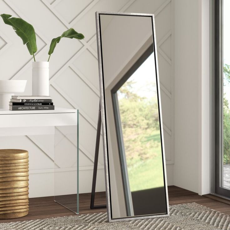 Loeffler Wood Framed Easel Free Standing Full Length Mirror & Reviews Pertaining To Dedrick Decorative Framed Modern And Contemporary Wall Mirrors (View 7 of 15)