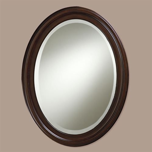 Loree Brown Oval Wall Mirror Within Mocha Brown Wall Mirrors (View 3 of 15)