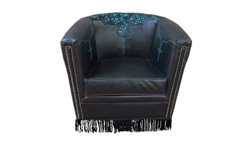 Luxurious Deep Water Teal Horseshoe Chair From Our Handcrafted Wild With Glynis Wild West Accent Mirrors (View 9 of 15)