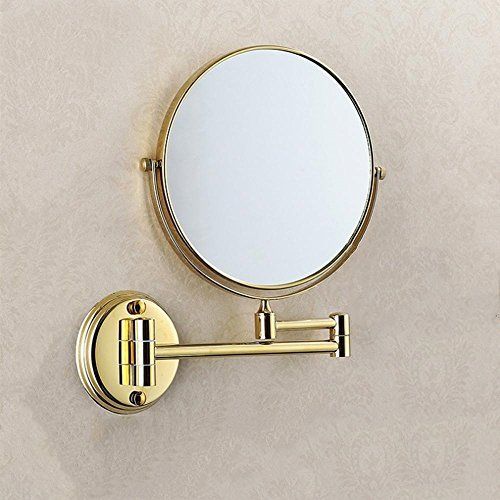 Mafyu All Copper Beauty Mirror Bathroom Makeup Mirror Wall Folding Within Linen Fold Silver Wall Mirrors (View 2 of 15)