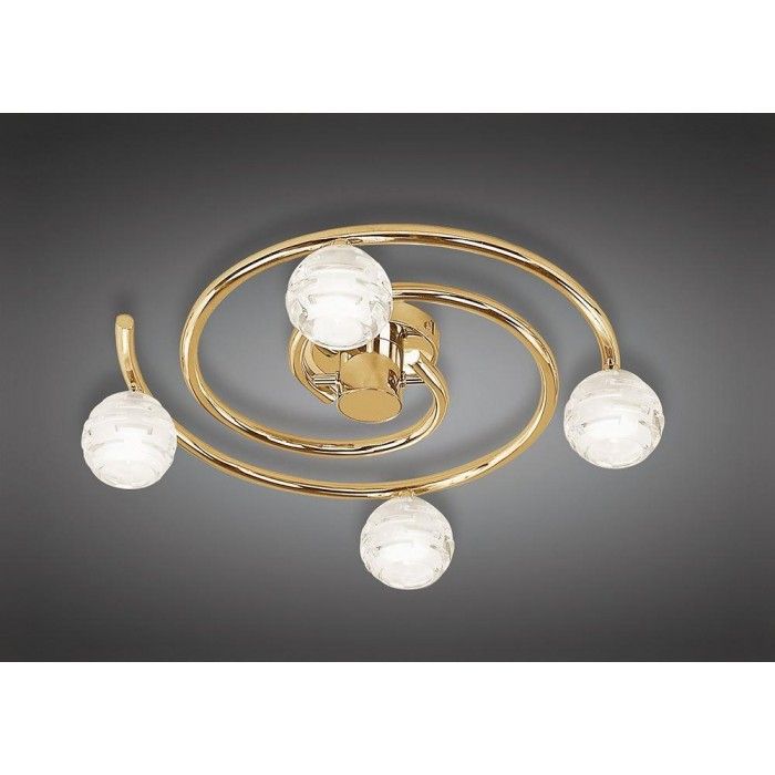 Mantra M0089pb Dali Ceiling Round 4 Light G9, Polished Brass For Ceiling Hung Polished Brass Mirrors (View 14 of 15)