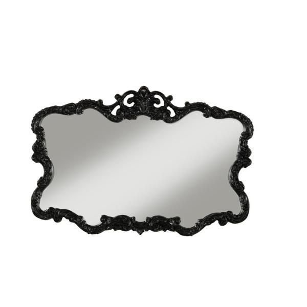 Martin Svensson Home Aureate High Gloss Black Wall Mirror 120102 – The In Glossy Black Wall Mirrors (View 7 of 15)