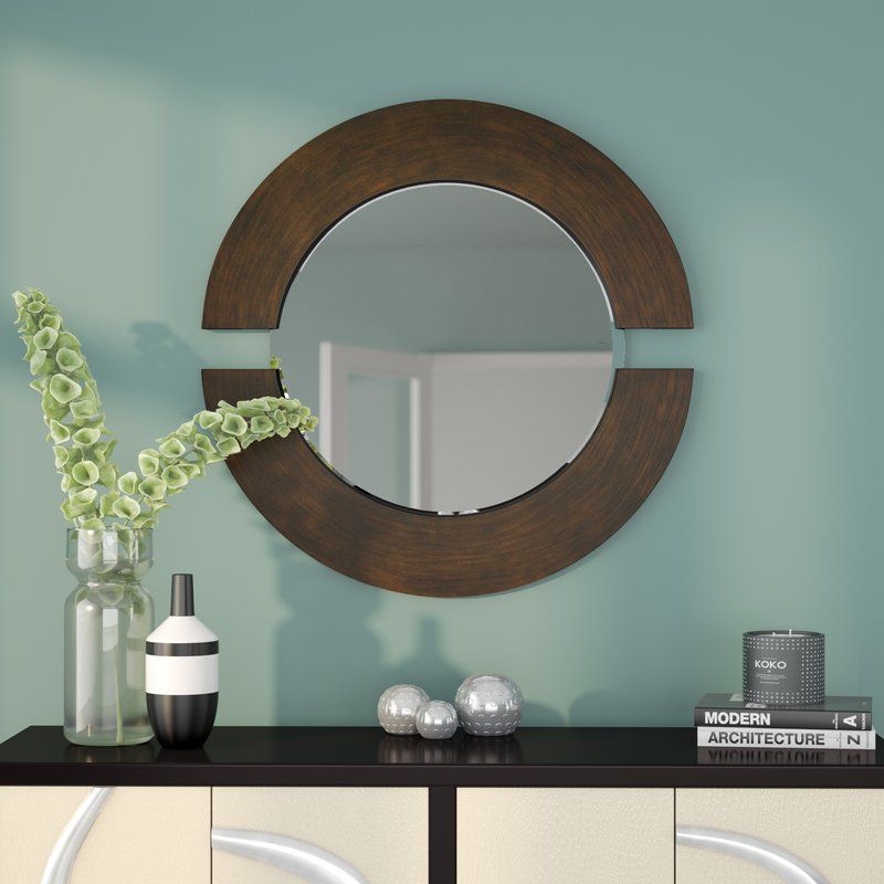 Matthew Round Accent Mirror | Mirror Wall Bedroom, Mirror Wall Decor Intended For Celeste Frameless Round Wall Mirrors (View 9 of 15)