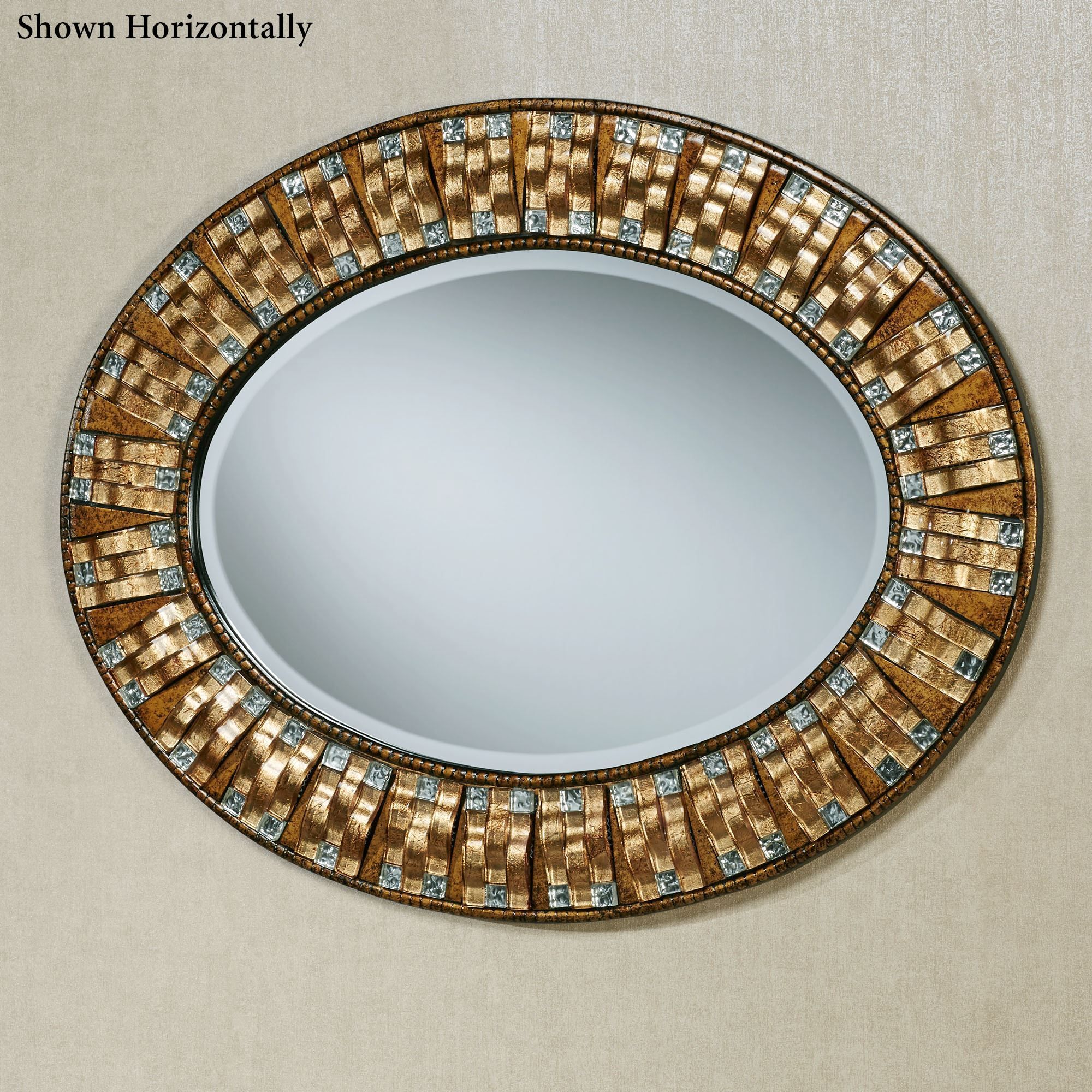 Maybelle Mosaic Oval Wall Mirror With Regard To Mosaic Oval Wall Mirrors (View 6 of 15)