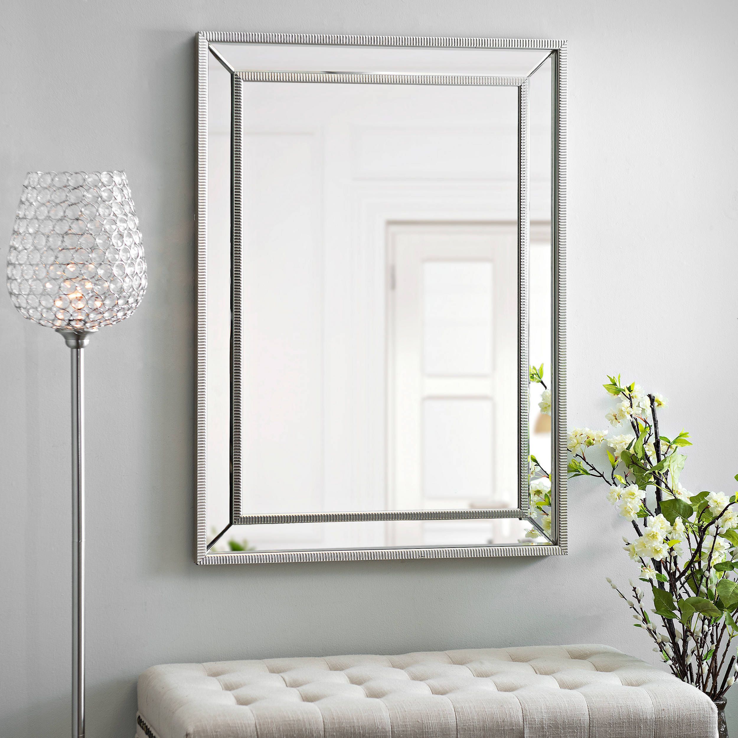 Medium Silver Luxe Mirror, 31.5x (View 13 of 15)