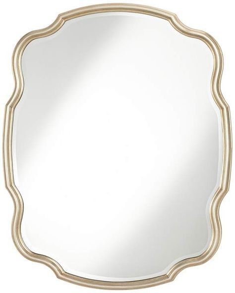 Melba Champagne Gold 33" X 42" Curved Wall Mirror – #9h205 | Lamps Plus Regarding Gold Curved Wall Mirrors (Photo 15 of 15)