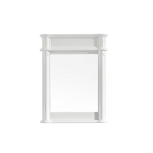 Messina 30" Rectangular Bathroom/vanity Framed Wall Mirror In White With Regard To Mirror Framed Bathroom Wall Mirrors (Photo 14 of 15)