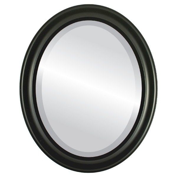 Messina Framed Oval Mirror In Matte Black (19x23) | Oval Mirror, Oval Throughout Matte Black Round Wall Mirrors (View 10 of 15)