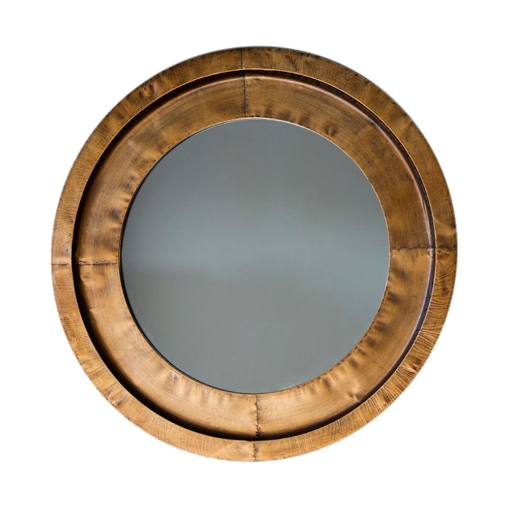 Metal Mirror: Moorley Round Wall Mirror | Select Mirrors With Scalloped Round Wall Mirrors (View 15 of 15)