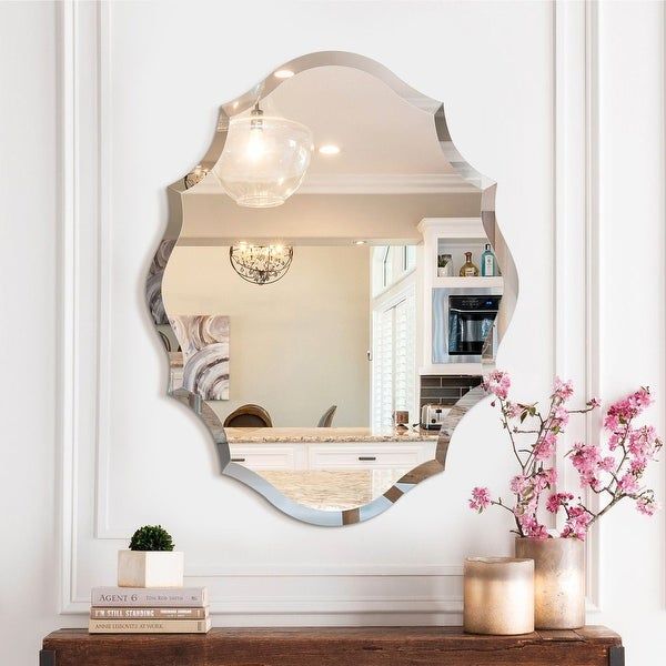 Mirror Trend Beveled Accent Frameless Wall Mirror – 22*28 – Overstock Regarding Shildon Beveled Accent Mirrors (View 7 of 15)