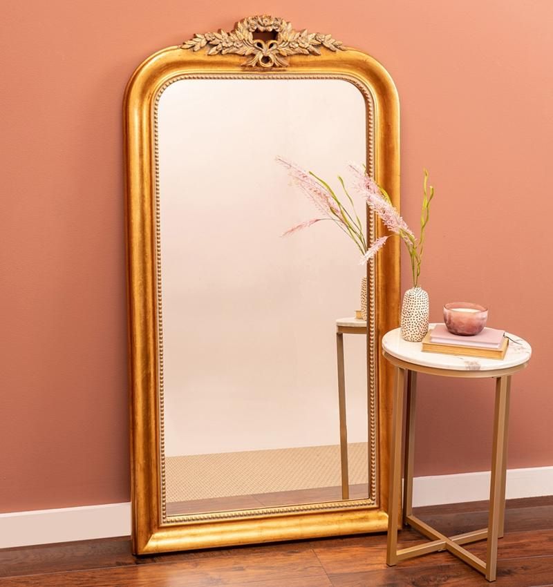 Mirrors | Camilla Antique Gold 30 1/2" X 58" Arched Floor Mirror In Antiqued Bronze Floor Mirrors (View 8 of 15)